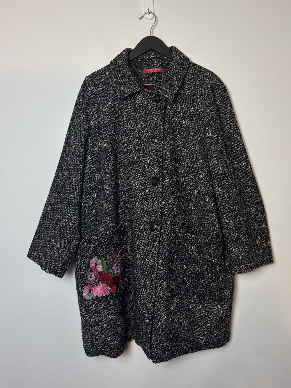 Marina Sport gorgeous wool blend embroidered coat. Size 20